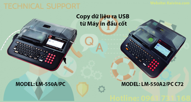 Copy dữ liệu ra USB/ thẻ nhớ từ máy in đầu cốt Letatwin LM-390A, LM-550A/PC, LM-550A2/PC hãng MAX JAPAN