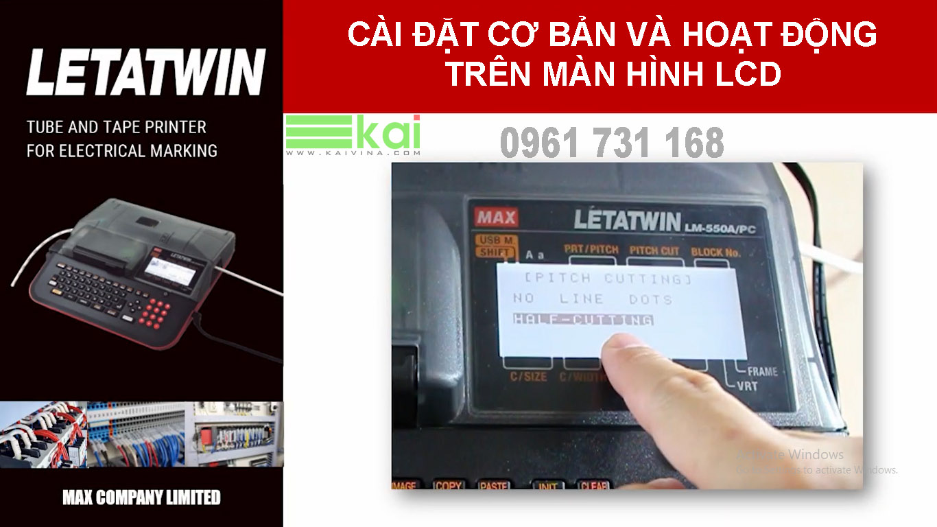 Hướng dẫn cài đặt cơ bản và hoạt động trên máy in đầu cốt LM-380, LM-390, LM-550A/PC, LM-550E