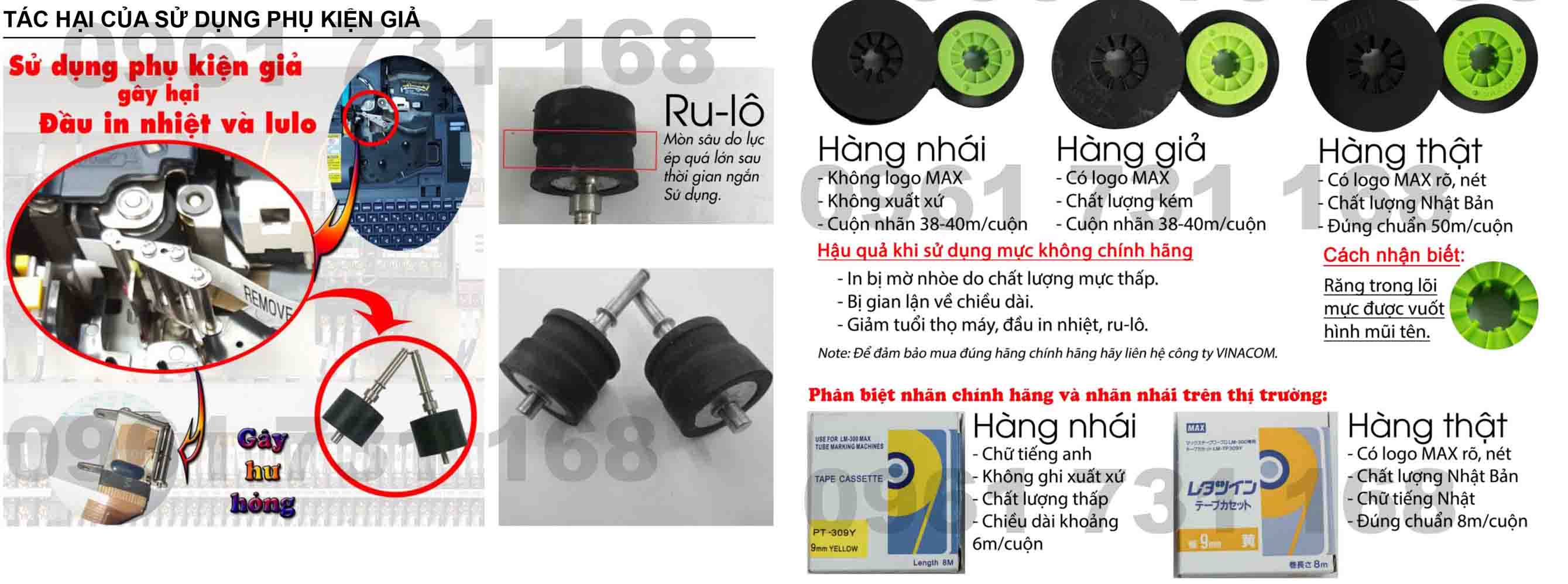 Các lỗi in mờ, in mất nét của máy in đầu cốt MAX - JAPAN